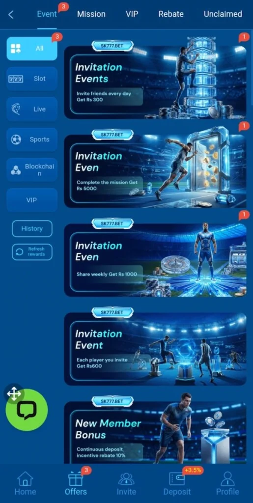 SK777 Bet Game Bonuses