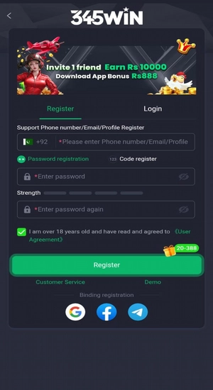345Win Game Register Account