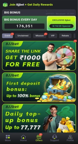 8JJBet Game Bonuses
