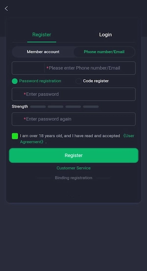 BetAA Game Register Account