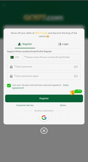 Go177 Game Register Account