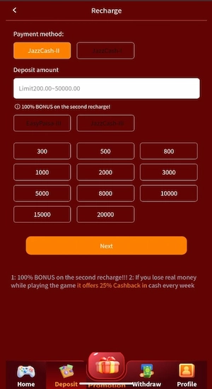 PK 080 Game Deposits