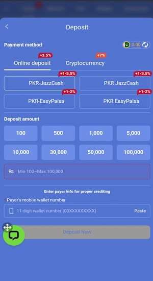 Y444 Bet Game Deposits