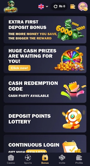 Margo Bet Game Bonuses