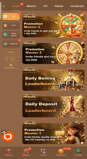 PKR656 Game Bonuses